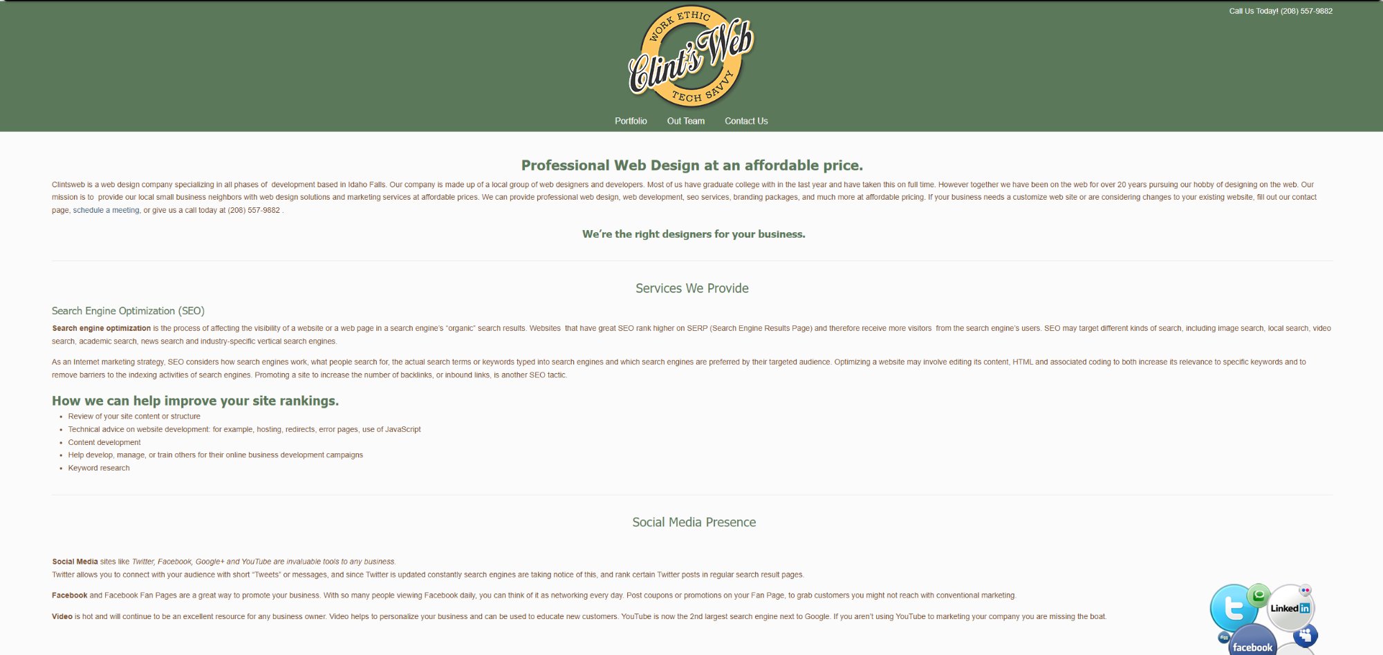 Clintsweb.com original website